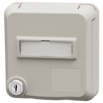 MENNEKES Cepex-tietoporttipistorasiat lukolla ja merkintäkentällä, puhdas valkoinen 4604