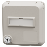 MENNEKES  Cepex-tietoporttipistorasiat lukolla ja merkintäkentällä, puhdas valkoinen 4624