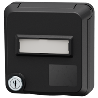 MENNEKES  Cepex-tietoporttipistorasiat lukolla ja merkintäkentällä, syvänmusta 4645