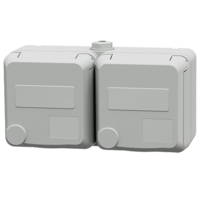 MENNEKES  Kaksoispistorasia Cepex-design, sähkönharmaa 4403