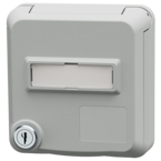 MENNEKES Cepex-tietoporttipistorasiat lukolla ja merkintäkentällä, sähkönharmaa 4662