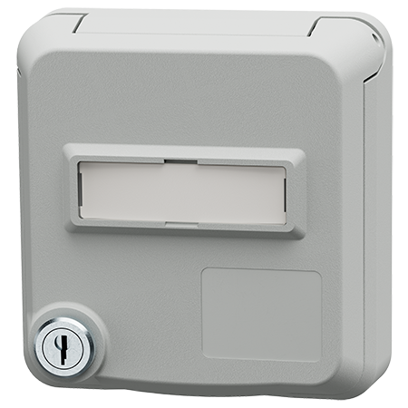 MENNEKES Cepex-tietoporttipistorasiat lukolla ja merkintäkentällä, sähkönharmaa 4642