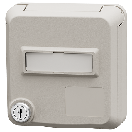 MENNEKES Cepex-tietoporttipistorasiat lukolla ja merkintäkentällä, puhdas valkoinen 4644